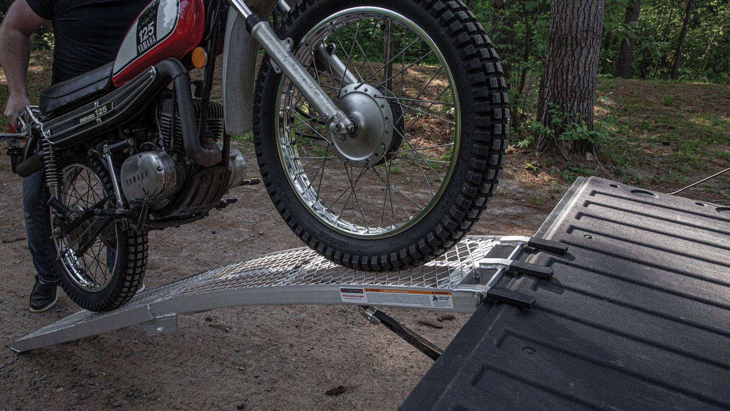 Small Arch Ramp YUTRAX 89” Folding Arched Ramp, Aluminum Arch Ramp, 750 lb. Capacity ...