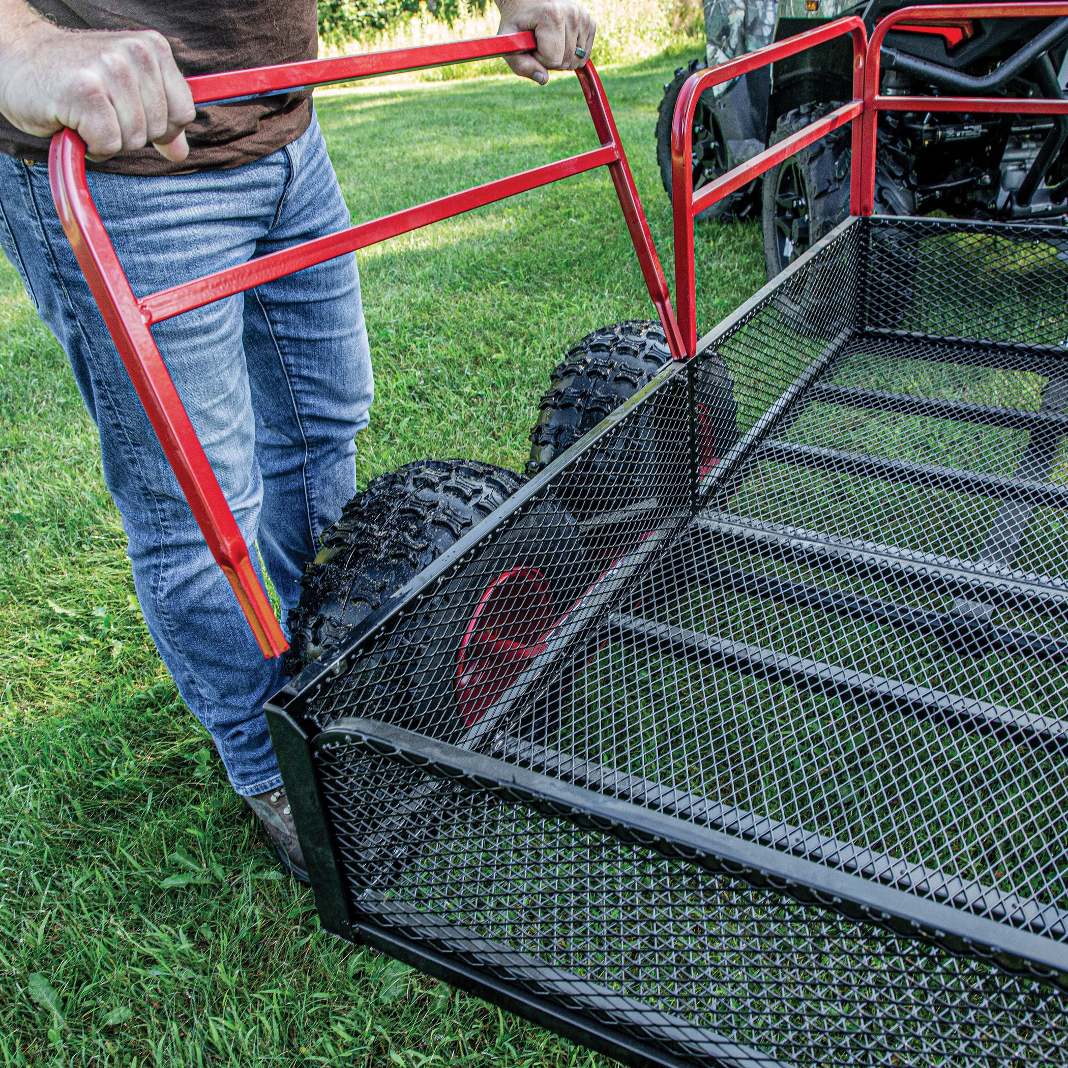 Removable Side Rails For Trailer YUTRAX X4 Trailer, Heavy-Duty ATV Trailer, 1250 lb. Load Capacity ...