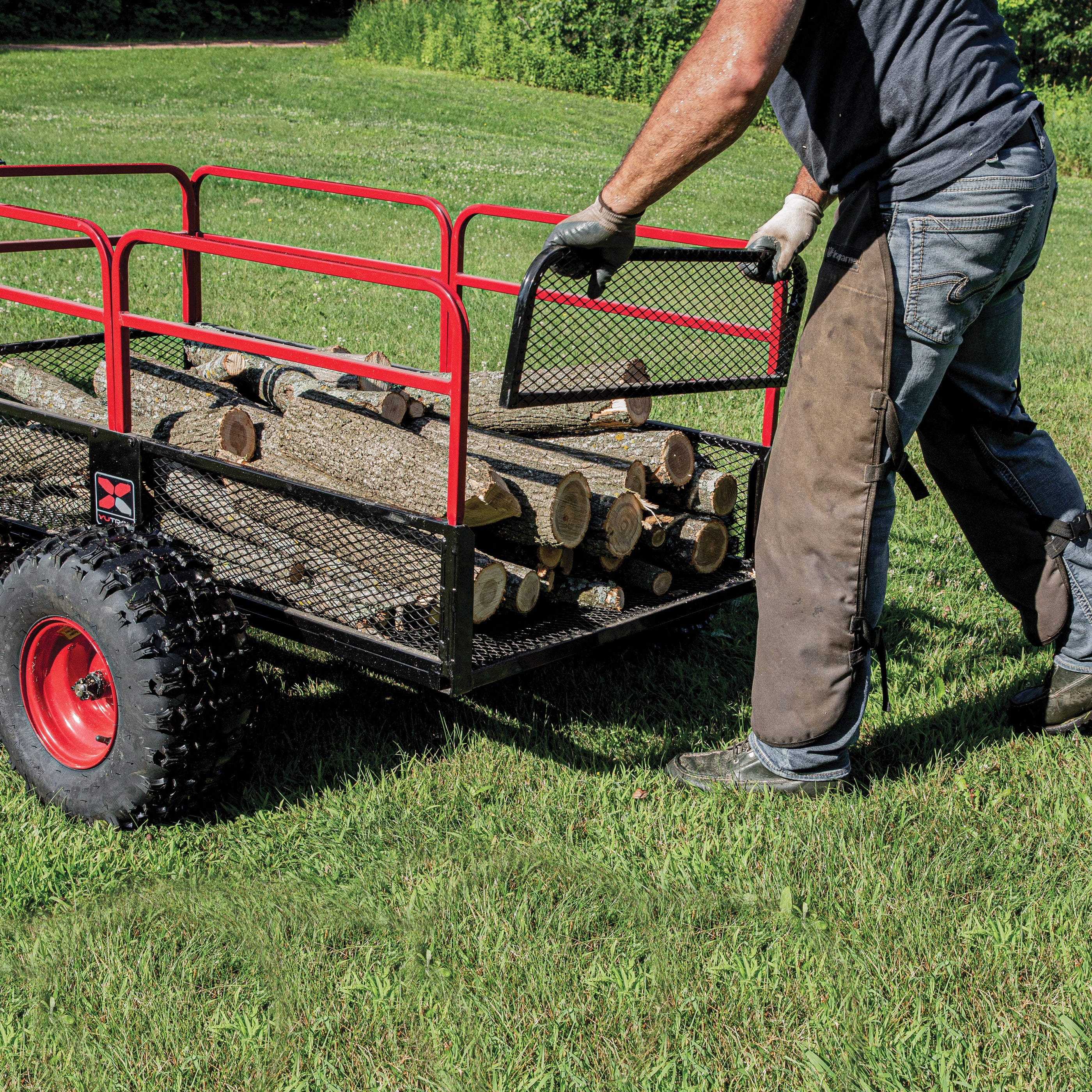 Removable Side Rails For Trailer YUTRAX X4 Trailer, Heavy-Duty ATV Trailer, 1250 lb. Load Capacity ...