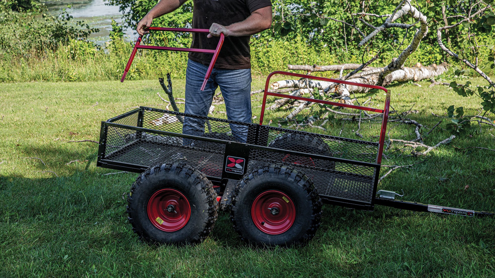YUTRAX X4 Trailer, Heavy-Duty ATV Trailer, 1250 lb. Load Capacity ...