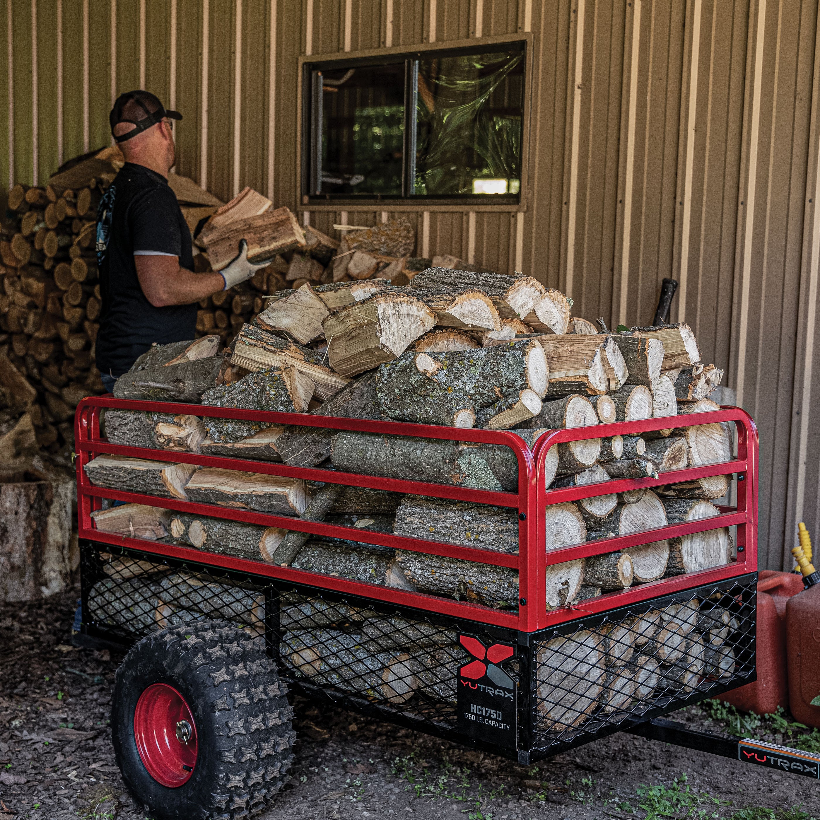 YUTRAX HC1750 Trailer, HeavyDuty Trailer, 1750 lb. Load Capacity